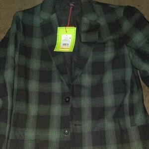 Target Green and Black Plaid Blazer